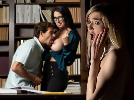 Watch Bespectacled Librarian Reagan Foxx Loves Having Sex With Young Students video
