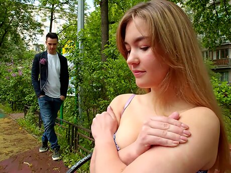 Watch Chubby Blonde Teen Seduced By Charismatic Guy Valentin video